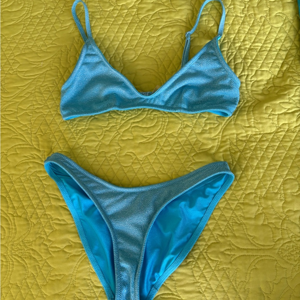 Triangl Swimwear blue sparkly Bikini